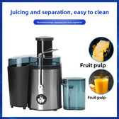 Large-Capacity Multi-Functional Juicer Kitchen Electric Stainless Steel Juicer Juice Separation and Mixing Juicer